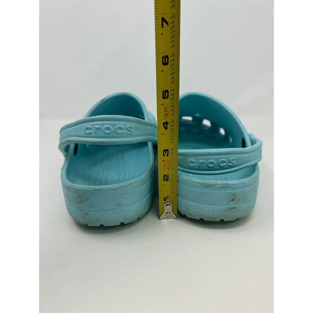 Crocs Classic Clog Unisex Mens Slip-On Shoes Light Blue Aqua Comfort Size 11